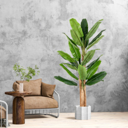 Costway Banana Tree Artificial Plant In Pot 6.4ft - Size: 195 x 23 x 23cm - Green - Wilko - thumbnail 3