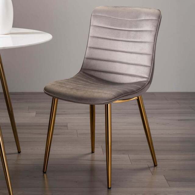 Bentley Designs Rothko Set of 2 Grey Velvet Dining Chair - Wilko - image 1