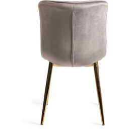 Bentley Designs Rothko Set of 2 Grey Velvet Dining Chair - Wilko - thumbnail 6