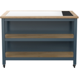 Baumhaus Kitchen Island 2 Shelf Blue Cabinet Open with Breakfast Bar - Wilko - thumbnail 4
