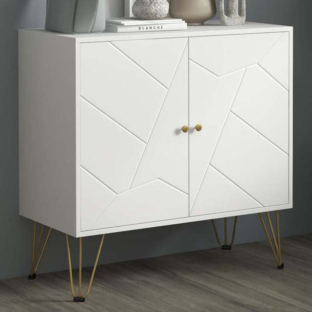Portland 2 Door White Slim Sideboard - Wilko - image 1