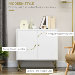 Portland 2 Door White Slim Sideboard - Wilko - thumbnail 6