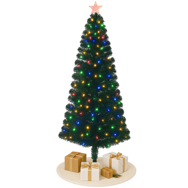 Noel Square Pre Lit LED Green Artificial Xmas Tree 2.9ft - Size: 3ft - Wilko - image 1