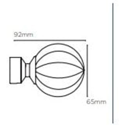 New Edge Blinds 350cm Fixed Length Satin Silver Eyelet Metal Curtain Pole Set with Dynasty Finial - Wilko - thumbnail 5