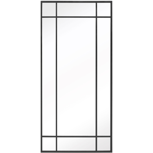 MirrorOutlet The Genestra Black Contemporary Wall and Leaner Garden Mirror 180 x 85cm - Size: 180 x 85 x 3cm - Wilko - image 1