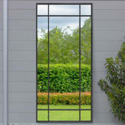 MirrorOutlet The Genestra Black Contemporary Wall and Leaner Garden Mirror 180 x 85cm - Size: 180 x 85 x 3cm - Wilko - thumbnail 3