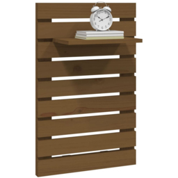 vidaXL Honey Brown Adjustable Wall Mounted Bedside Shelf Set of 2 - Size: 63 x 40 x 17.5cm - Wilko - thumbnail 6