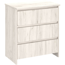 Shefa 880 3 Drawer White Craft Oak Kids Changing Unit - Size: 92 x 80 x 50cm - Wilko - thumbnail 4