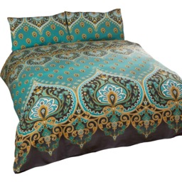 Rapport Home Asha King Size Emerald Duvet Set - Green - Wilko - thumbnail 3