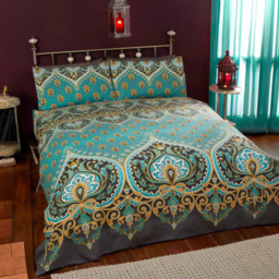 Rapport Home Asha King Size Emerald Duvet Set - Green - Wilko - thumbnail 1