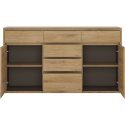 Florence Shetland 2 Door 6 Drawer Cupboard - Brown - Furniture To Go - Wilko - thumbnail 5