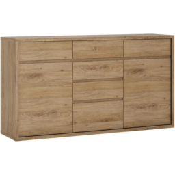Florence Shetland 2 Door 6 Drawer Cupboard - Brown - Furniture To Go - Wilko - thumbnail 3
