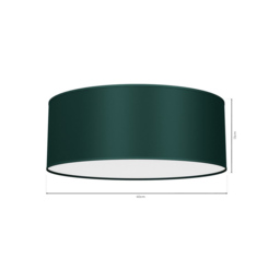 Milagro Verde Green Ceiling Lamp 230V - Size: 40 x 40 x 13cm - Wilko - thumbnail 6