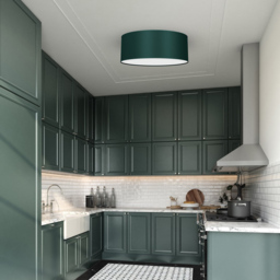 Milagro Verde Green Ceiling Lamp 230V - Size: 40 x 40 x 13cm - Wilko - thumbnail 5
