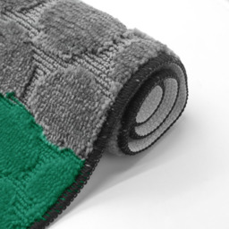 Velosso Hex Stripe Emerald Bath Mat Set - Green - Wilko - thumbnail 4