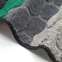 Velosso Hex Stripe Emerald Bath Mat Set - Green - Wilko - thumbnail 5