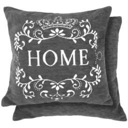 Serene Simply Home Charcoal Cushion Cover 43 x 43cm - Grey - Wilko