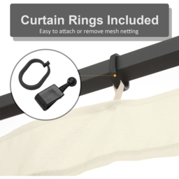 Outsunny 3 x 3m Beige Mesh Mosquito Netting Screen Wall - Size: 10 x 40 x 50cm - Cream - Wilko - thumbnail 7