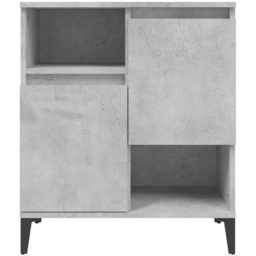 vidaXL 2 Door 2 Shelf Concrete Grey Wooden Sideboard 3 Piece - Size: 70 x 60 x 35cm - Wilko - thumbnail 6