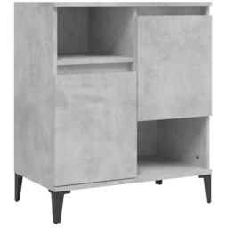 vidaXL 2 Door 2 Shelf Concrete Grey Wooden Sideboard 3 Piece - Size: 70 x 60 x 35cm - Wilko - thumbnail 5