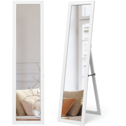 Costway White Wooden Full Length Mirror 153 x 37cm - Size: 165 x 46 x 11cm - Wilko - thumbnail 4