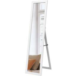 Costway White Wooden Full Length Mirror 153 x 37cm - Size: 165 x 46 x 11cm - Wilko - thumbnail 1