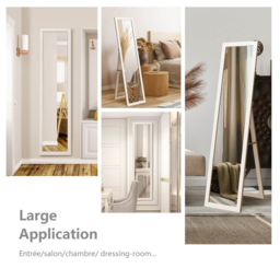 Costway White Wooden Full Length Mirror 153 x 37cm - Size: 165 x 46 x 11cm - Wilko - thumbnail 5