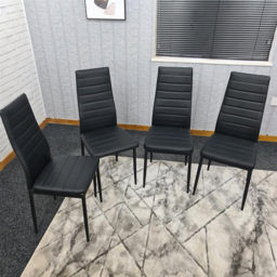 Kosy Koala 6 Seater Faux Leather Dining Bench Set Oak Effect and Black - Multi - Portland - Wilko - thumbnail 4