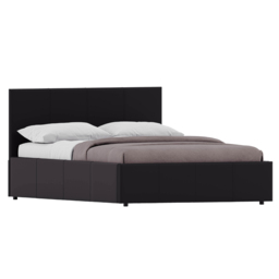 Vida Designs Lisbon Double Black Faux Leather Ottoman Bed Frame - Wilko - thumbnail 3