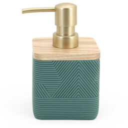 Sage Wood Geo Soap Dispenser Sage - Wilko - thumbnail 1