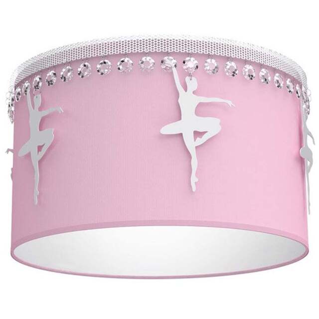 Milagro Baletnica Pink Ceiling Lamp 230V - Size: 37 x 37 x 22cm - Wilko - image 1