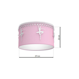 Milagro Baletnica Pink Ceiling Lamp 230V - Size: 37 x 37 x 22cm - Wilko - thumbnail 7