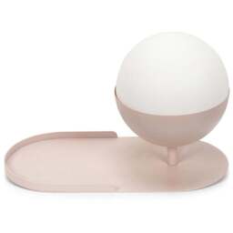 ValueLights Marlow Blush Pink Globe LED Shelf Lamp - Size: 24.5 x 36 x 18.8cm - Wilko