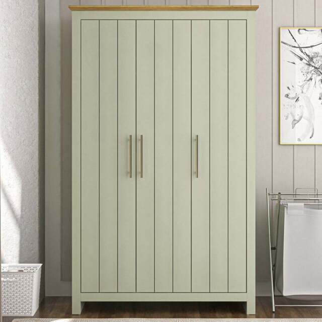 Bexley 3 Door Sage Green Wardrobe - Wilko - image 1
