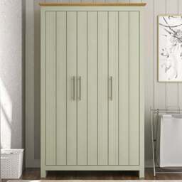 Bexley 3 Door Sage Green Wardrobe - Wilko