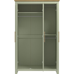 Bexley 3 Door Sage Green Wardrobe - Wilko - thumbnail 7