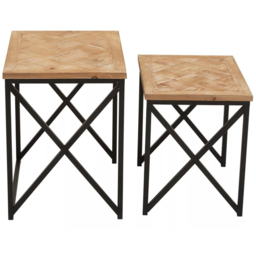 Premier Housewares Kickford Side Tables Set Of 2 - Size: 51 x 38 x 50cm - Multi - Interiors by Premier - Wilko - thumbnail 6