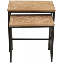 Premier Housewares Kickford Side Tables Set Of 2 - Size: 51 x 38 x 50cm - Multi - Interiors by Premier - Wilko - thumbnail 4