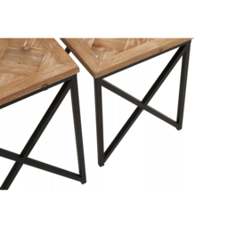 Premier Housewares Kickford Side Tables Set Of 2 - Size: 51 x 38 x 50cm - Multi - Interiors by Premier - Wilko - thumbnail 7