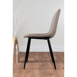 Furniturebox Copeland Valera Marble Effect 4 Seater Dining Set White Cappuccino and Black - Brown - Wilko - thumbnail 7