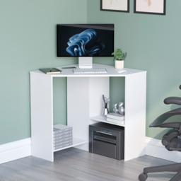 VIDA DESIGNS Hetton Corner Computer Desk White - Size: 76 x 100 x 70cm - Wilko - thumbnail 4