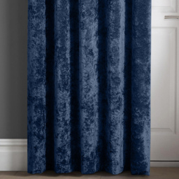 Intimates Navy Blue Crushed Velvet Door Curtain 117X213cm - Size: W 117 x D 213cm - Wilko - thumbnail 4