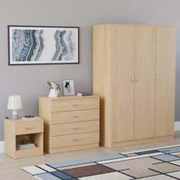 VIDA DESIGNS Riano Pine 3 Piece Bedroom Furniture Set - Wilko