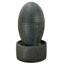 Tranquillity Large Ripple Vase LED Water Feature - Size: 100 x 55 x 55cm - Grey - Wilko - thumbnail 1