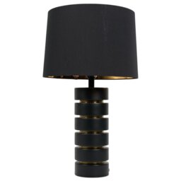 Kai Table Lamp Black and Brass - Wilko - thumbnail 1