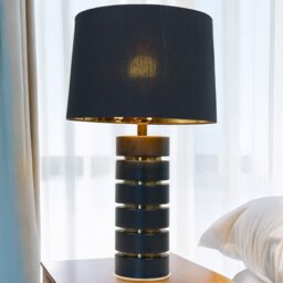 Kai Table Lamp Black and Brass - Wilko - thumbnail 3