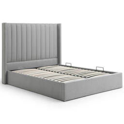 Atticus Super King Grey Faux Wool Ottoman Bed - Wilko - thumbnail 4