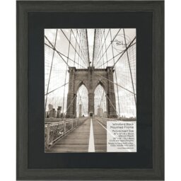 The Port. Co Gallery Winsford Black Mounted Photo Frame 16 x 12 inch - Size: A3 - Wilko