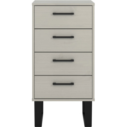 Core Products Texas 4 Drawer Grey Waxed Pine Narrow Chest of Drawers - Wilko - thumbnail 4