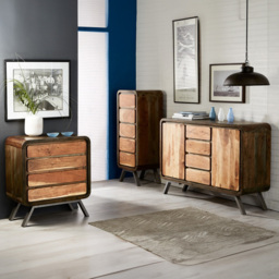 Brooklyn Aleiny 2 Door 4 Drawer Wooden Sideboard - Brown - Wilko - thumbnail 6